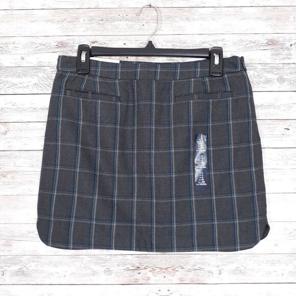 GAP Factory Dresses & Skirts - Gap Womens Plaid Mini Skirt Size 4 Acadamia Gray Blue 783
